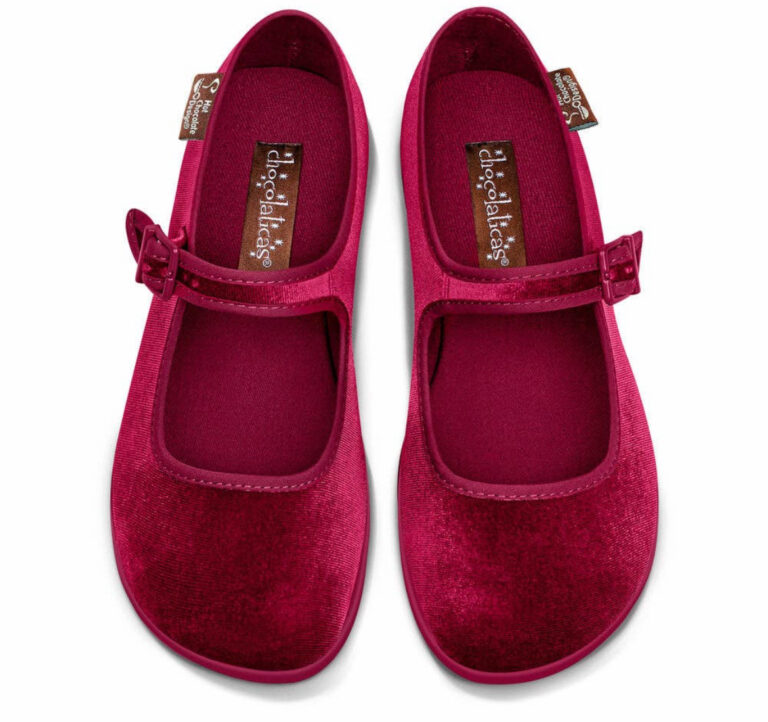 Wine Velvet Mary Janes