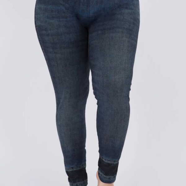 Indigo Denim Print Legging Plus