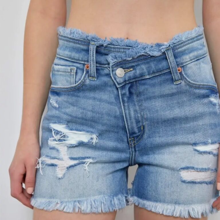 Crossover Jean Shorts