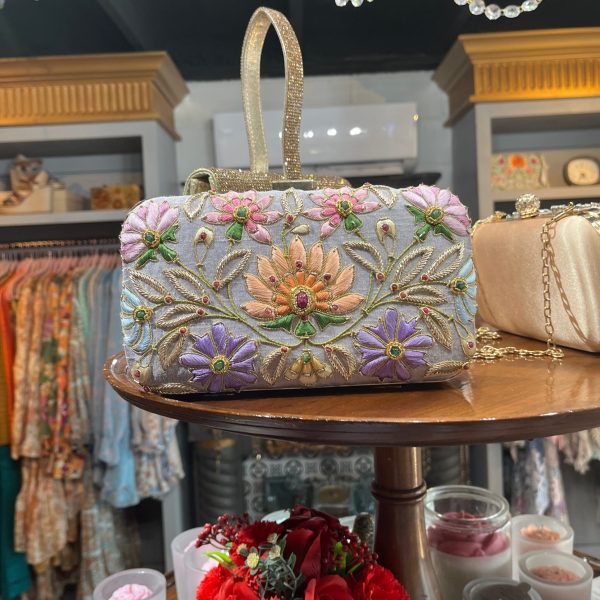 Embroidered Floral Hand Bag