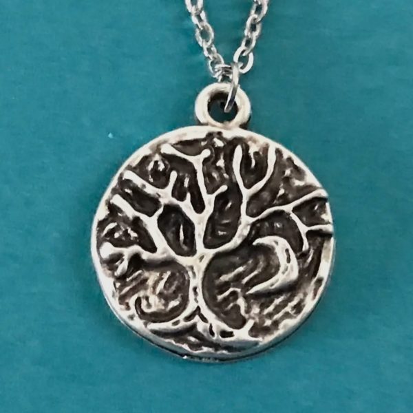 Silver Tree & Moon Necklace