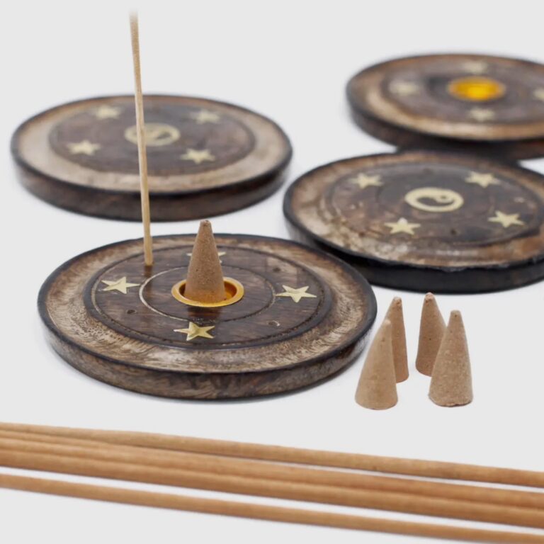 Wooden Circle Incense Burners