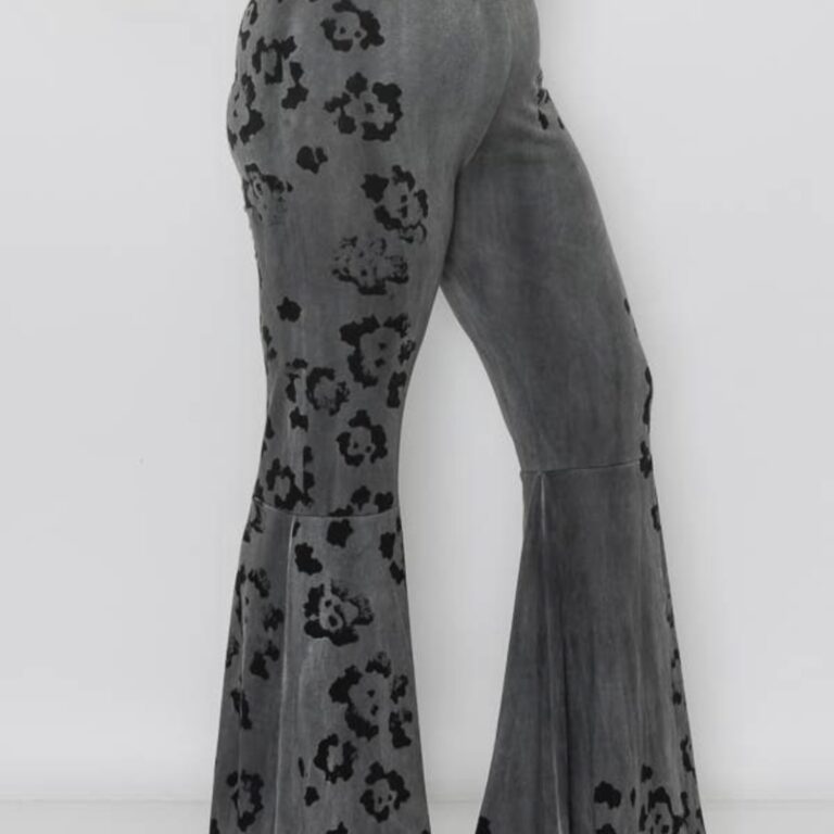 Flared Leopard Print Pants