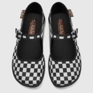 Checkered Mary Janes
