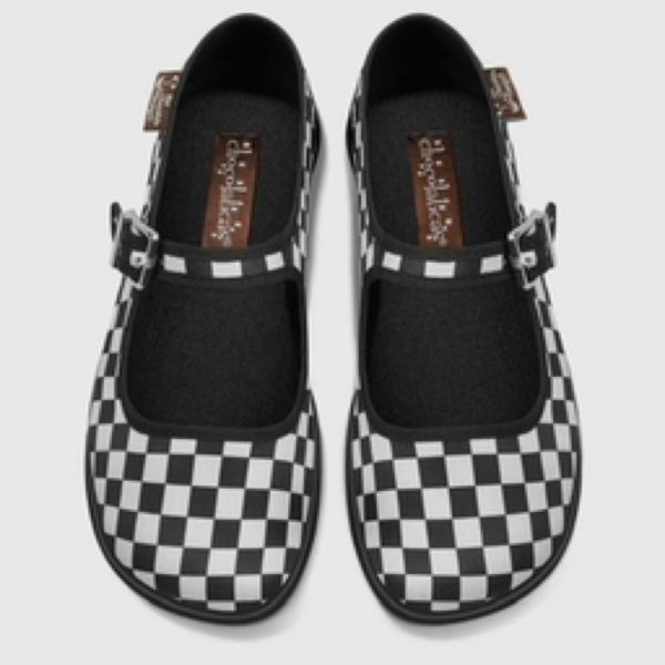 Checkered Mary Janes