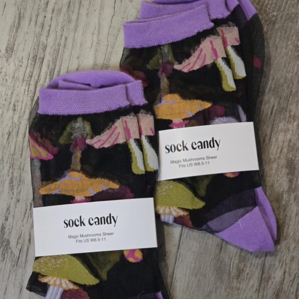 Sheer Magic Mushroom Socks