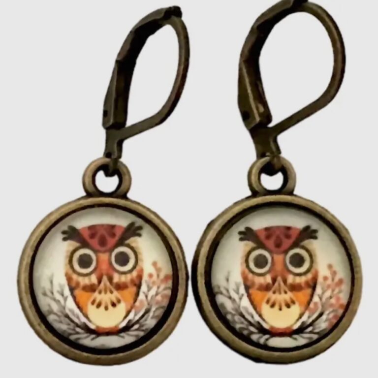 Glass Owl Earrings