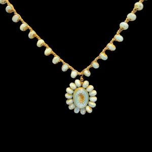 Aqua Beaded Necklace