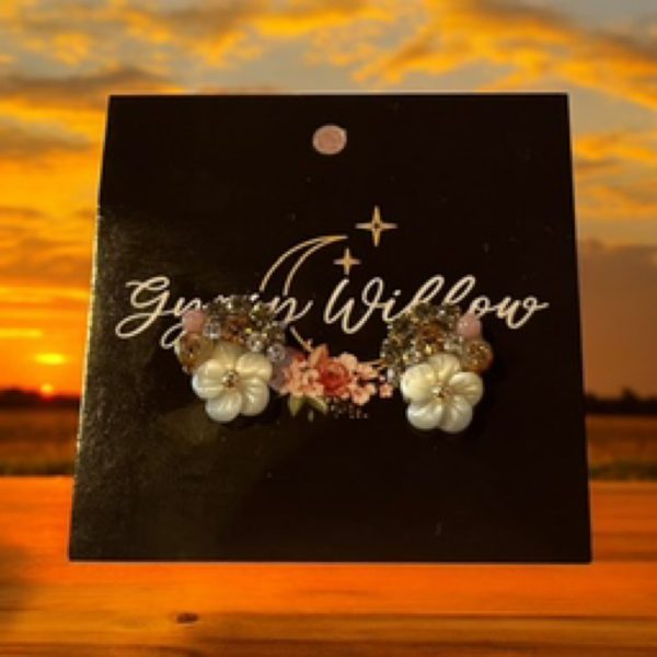Adorned Flower Earrings