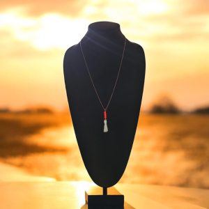 Blue Tassel Necklace