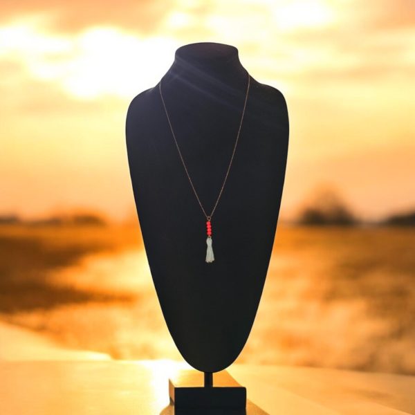 Blue Tassel Necklace