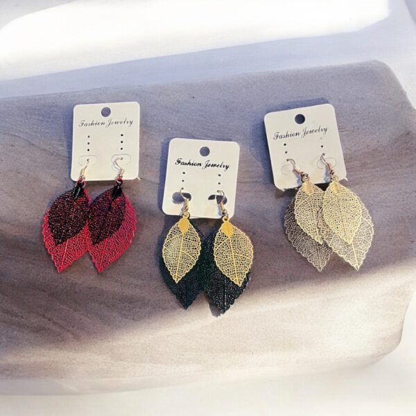 Metal Leaf Earrings