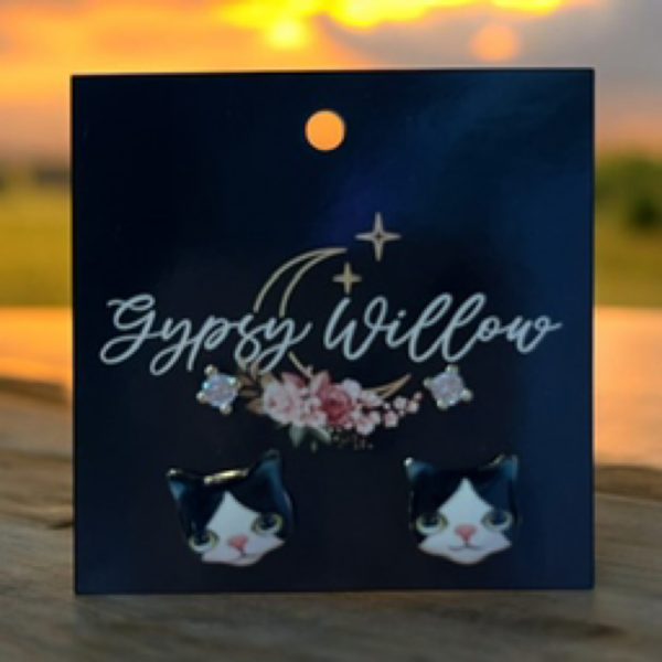Cat Post Earring Set