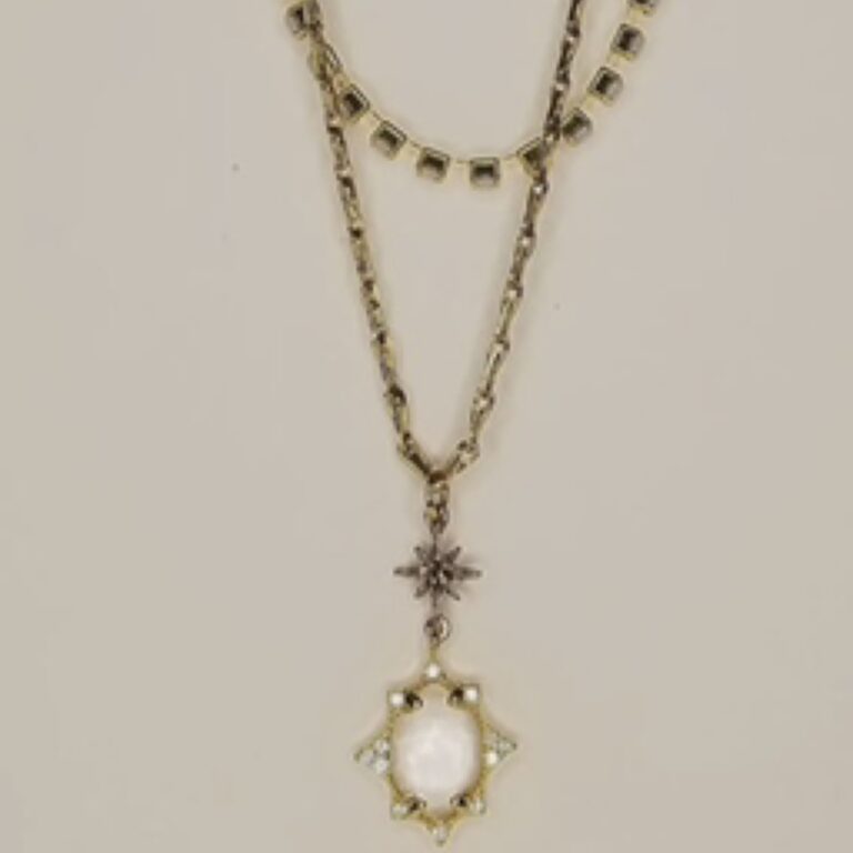 North Star Double Chain Necklace - Gold