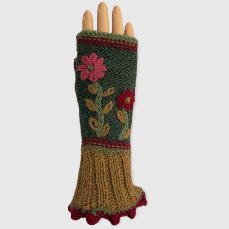 Handmade Floral Mitts