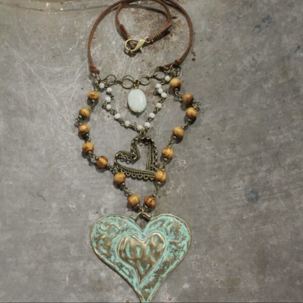 Patina Heart Necklace - Image 3