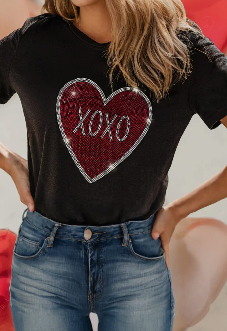 XOXO Rhinestone Tee