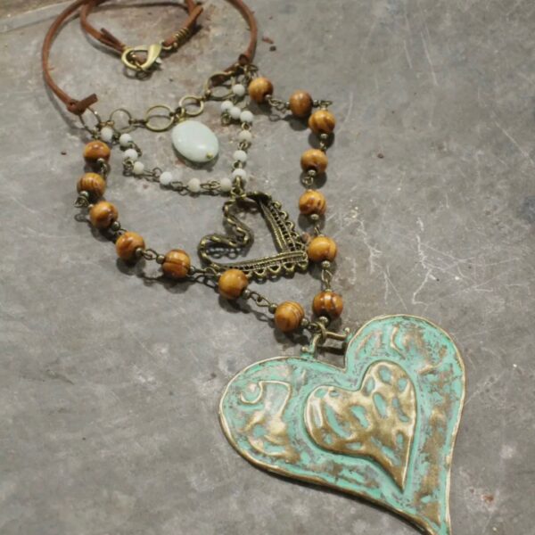 Patina Heart Necklace