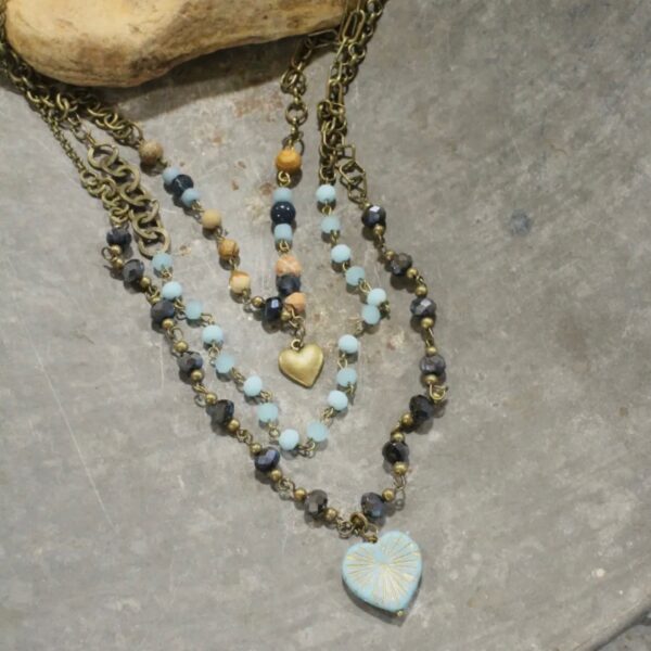 My Blue Heart Necklace