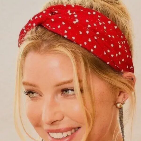Satin Heart Headband
