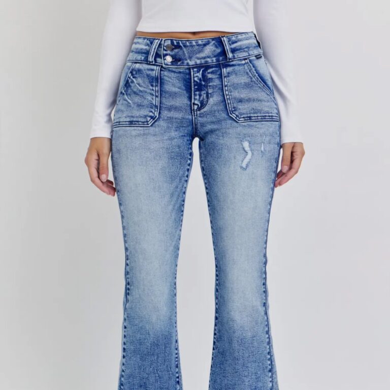 Mid-Rise Flare Jeans