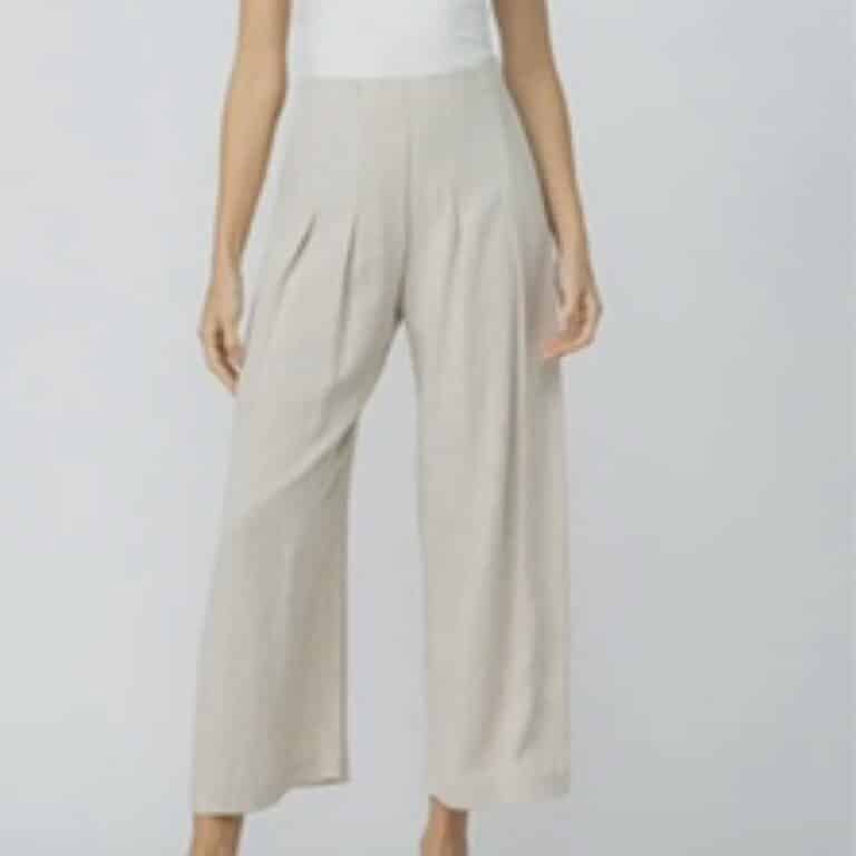 Cropped Pleated Pants