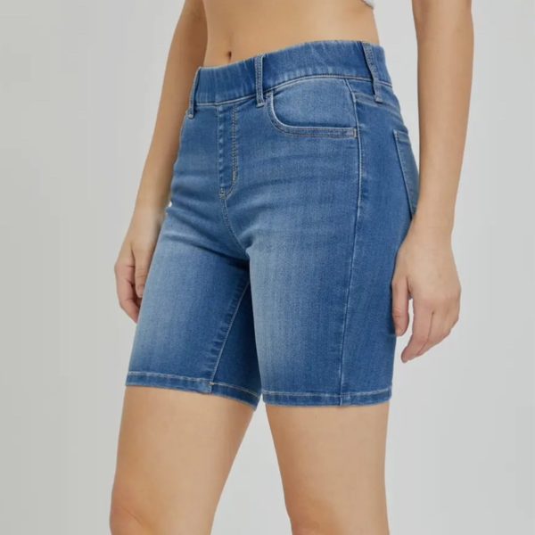 Denim Biker Shorts