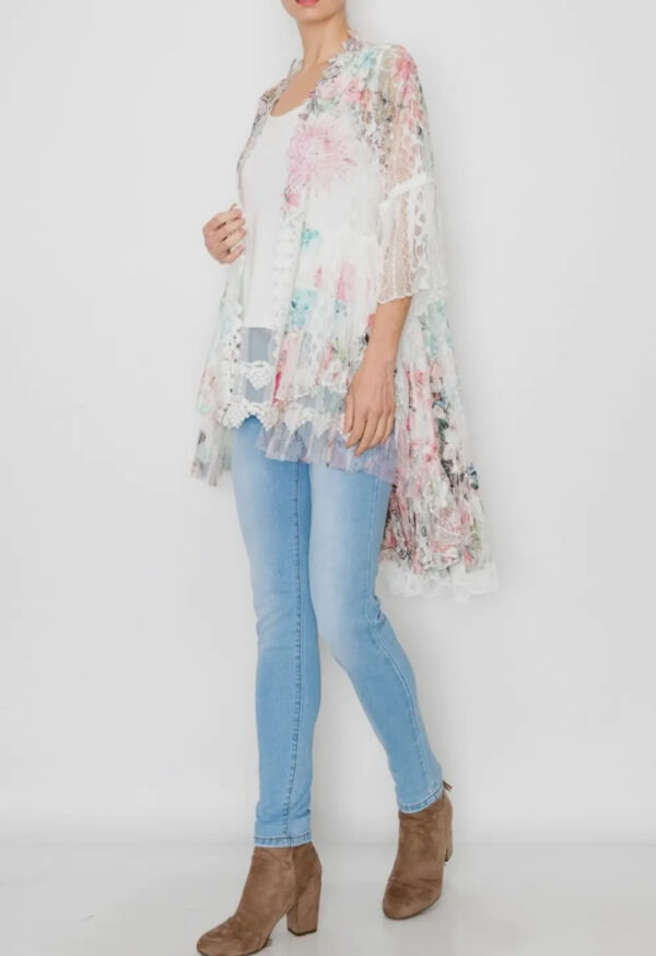 Pastel Paradise Lace Kimono - Image 2