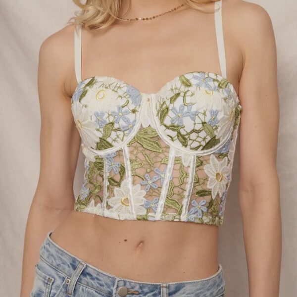 Summer Garden Corset Top