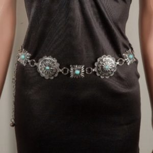 Turquoise Floral Concho Belt