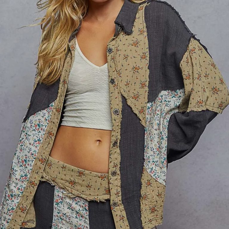 Patchwork Shirt Top