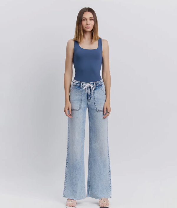 Emma Drawstring Flare Denim - Image 5