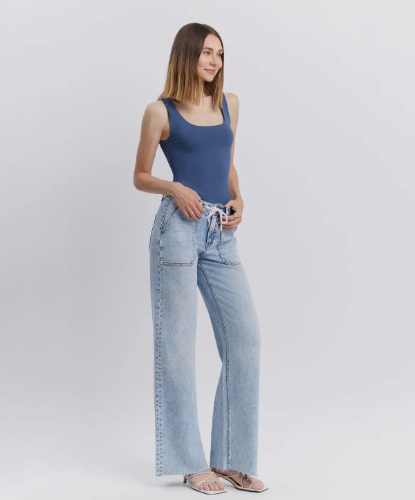 Emma Drawstring Flare Denim - Image 4