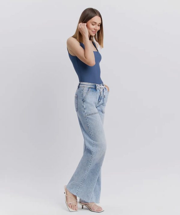 Emma Drawstring Flare Denim - Image 2