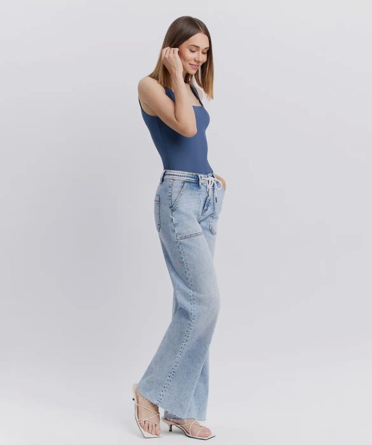Emma Drawstring Flare Denim