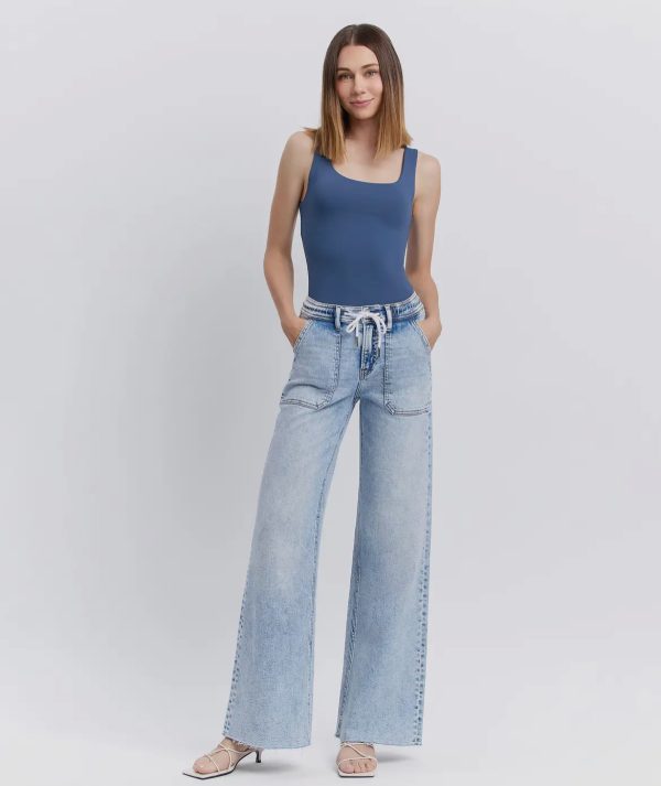 Emma Drawstring Flare Denim - Image 3