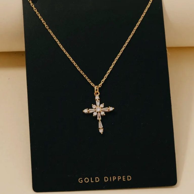 Cz Cross Necklace