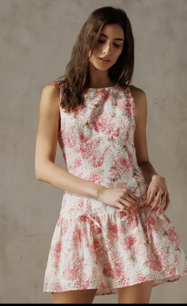 Pink Petals Mini Dress