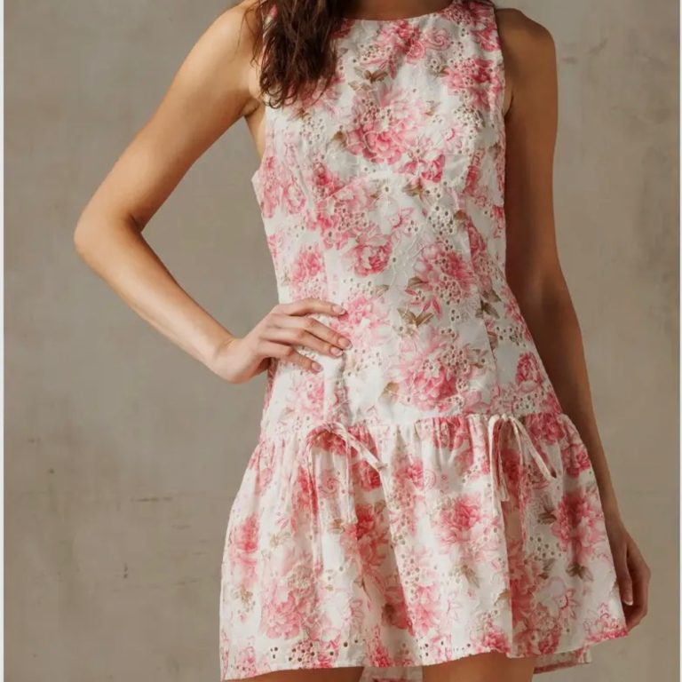 Pink Petals Mini Dress