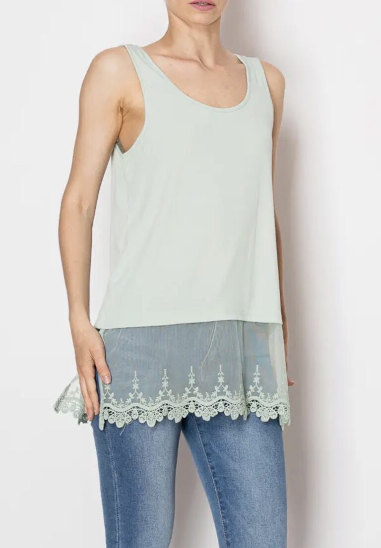 Lacey Layering Tank Sage